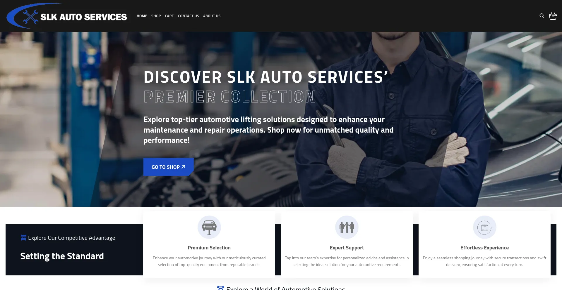 Screenshot of slkautoservices.shop homepage