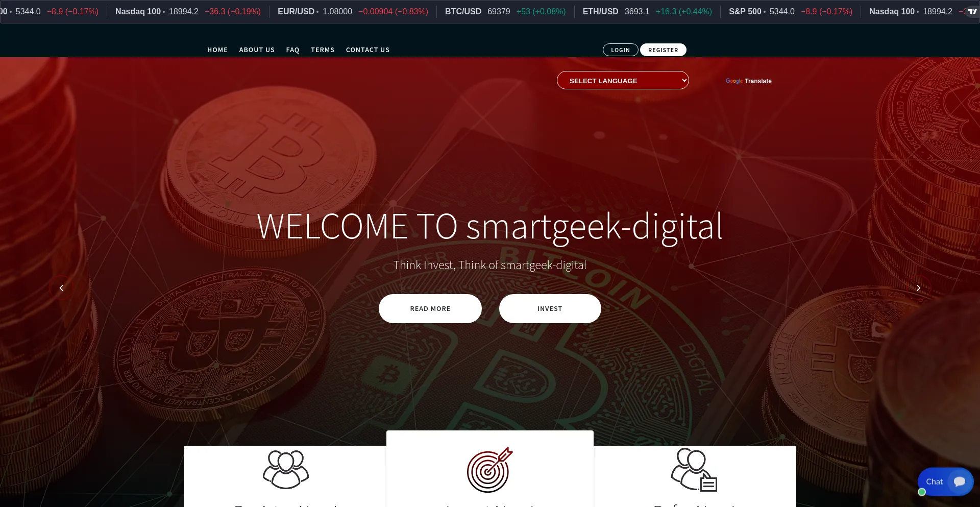 Screenshot of smartgeek-digital.com homepage