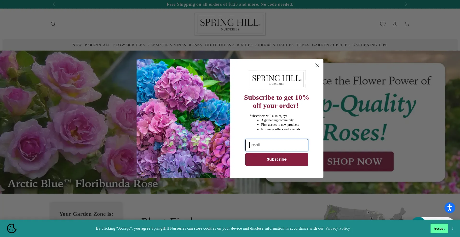 Screenshot of springhillnursery.com homepage