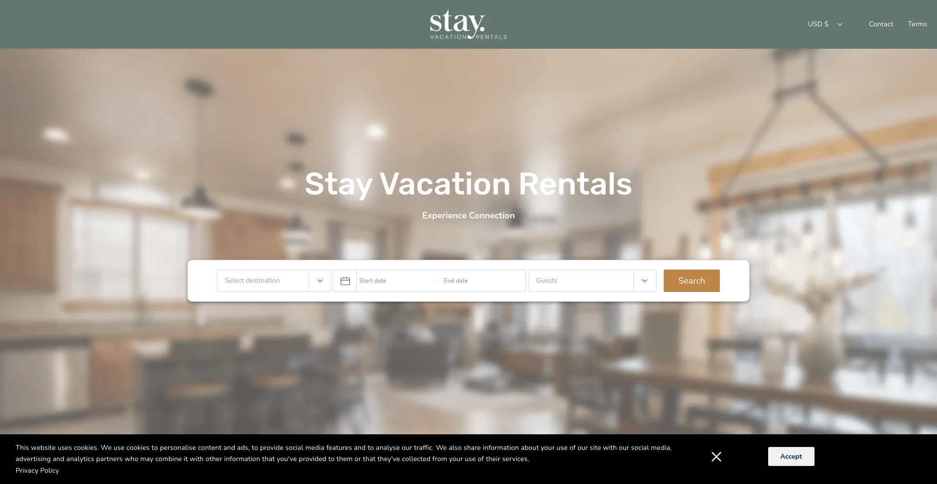 Screenshot of staymgnt.com homepage