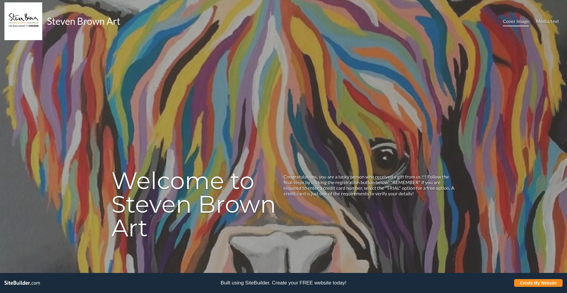 Screenshot of steven-brown-art3.myfreesites.net homepage