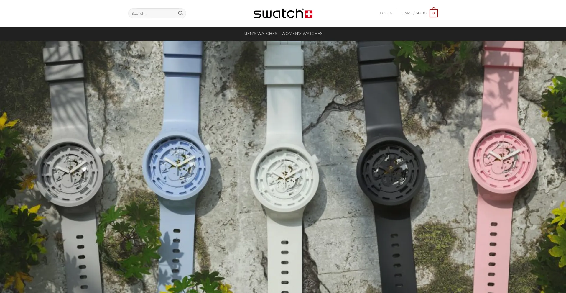 Screenshot of store-swatch.com homepage