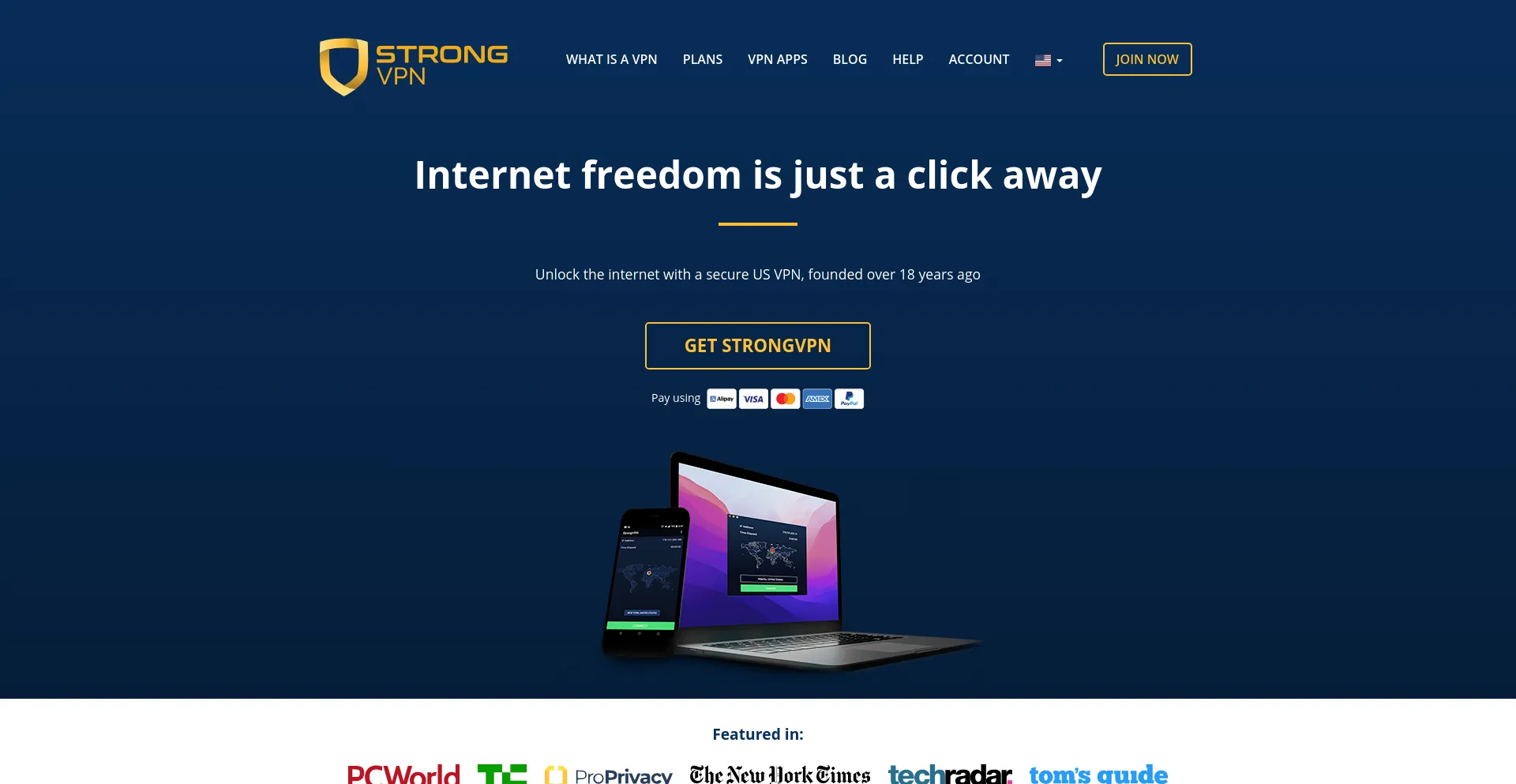 Screenshot of strtech.org homepage