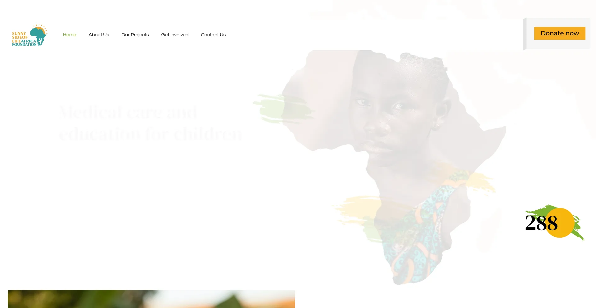 Screenshot of sunnysidefoundationafrica.org homepage