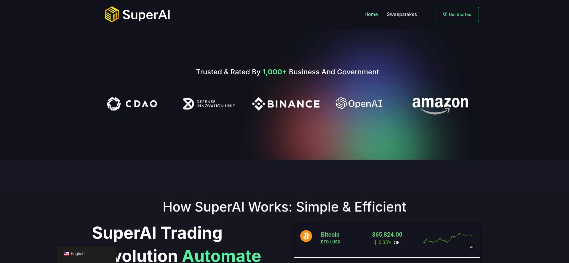 Screenshot of superai.homes homepage