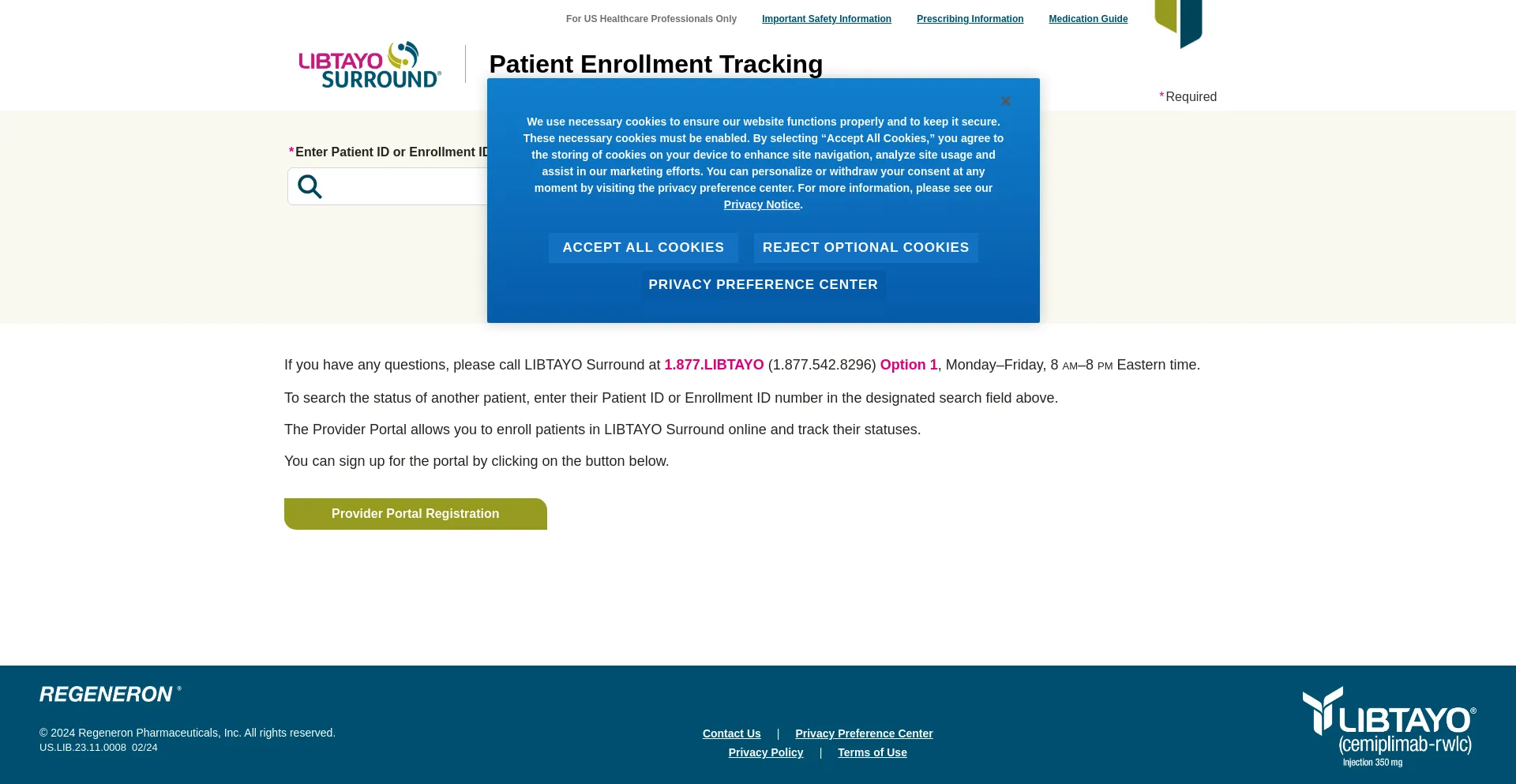 Screenshot of surroundtracking.com homepage