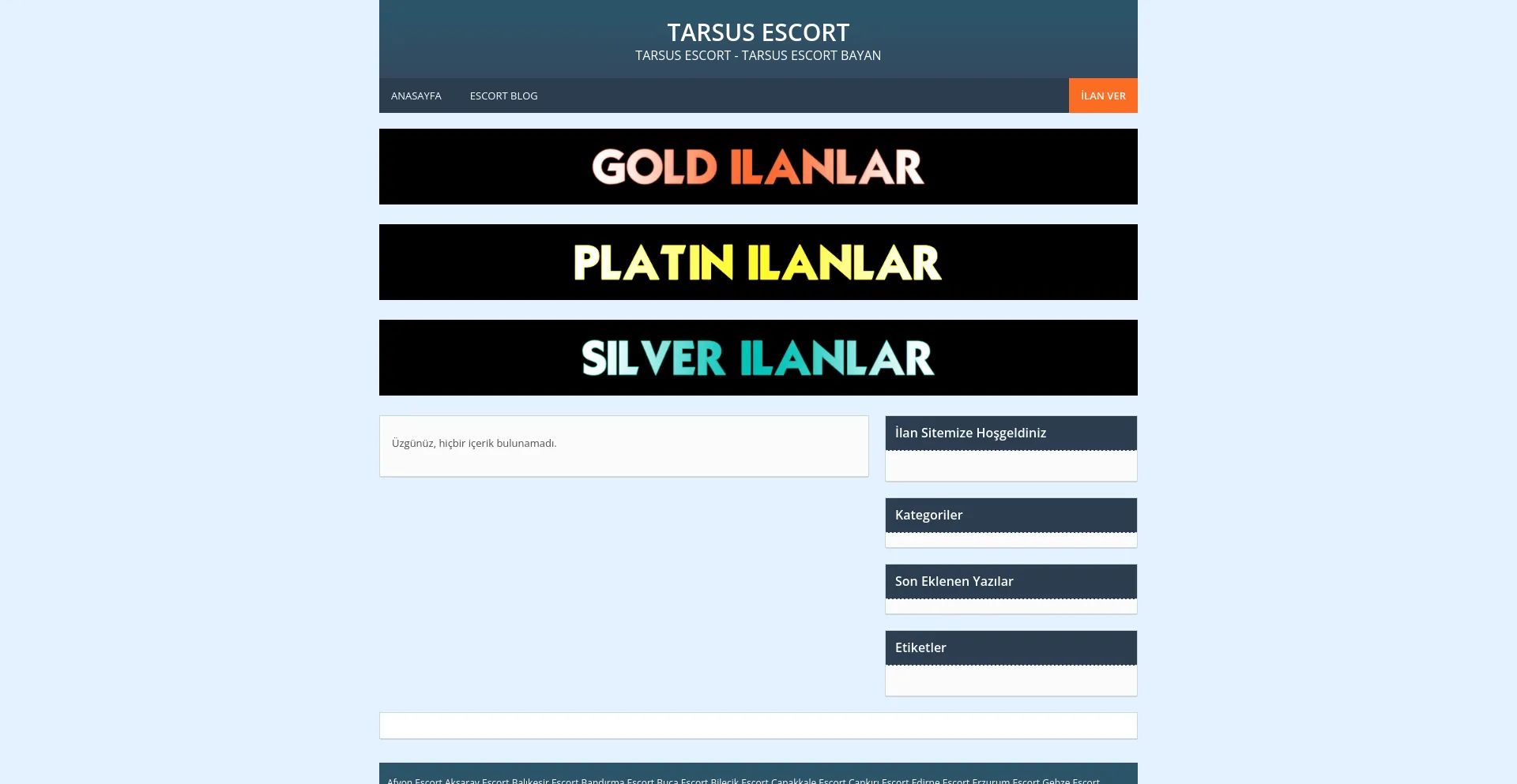 Screenshot of tarsusmodels.com homepage