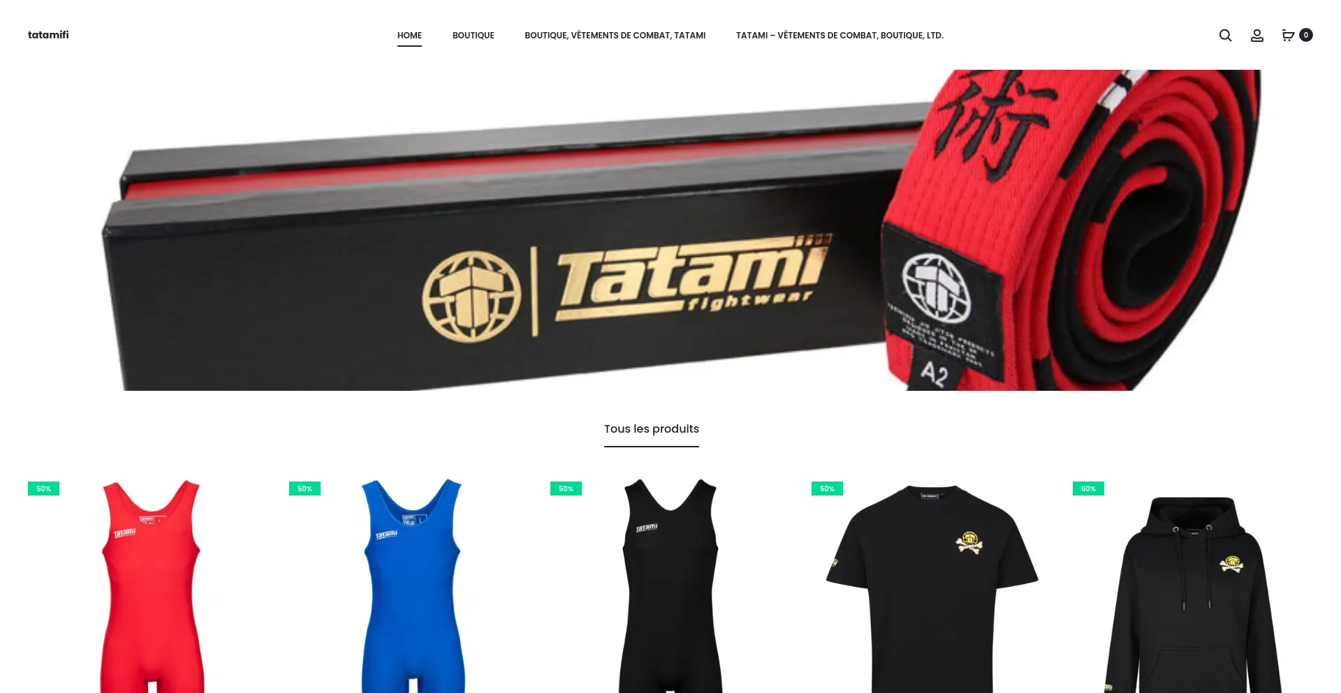 Screenshot of tatamifightwfr.shop homepage