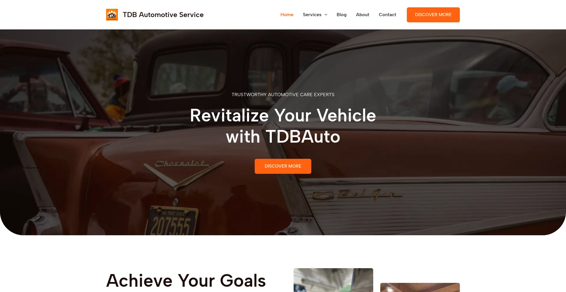 Screenshot of tdbauto.com homepage