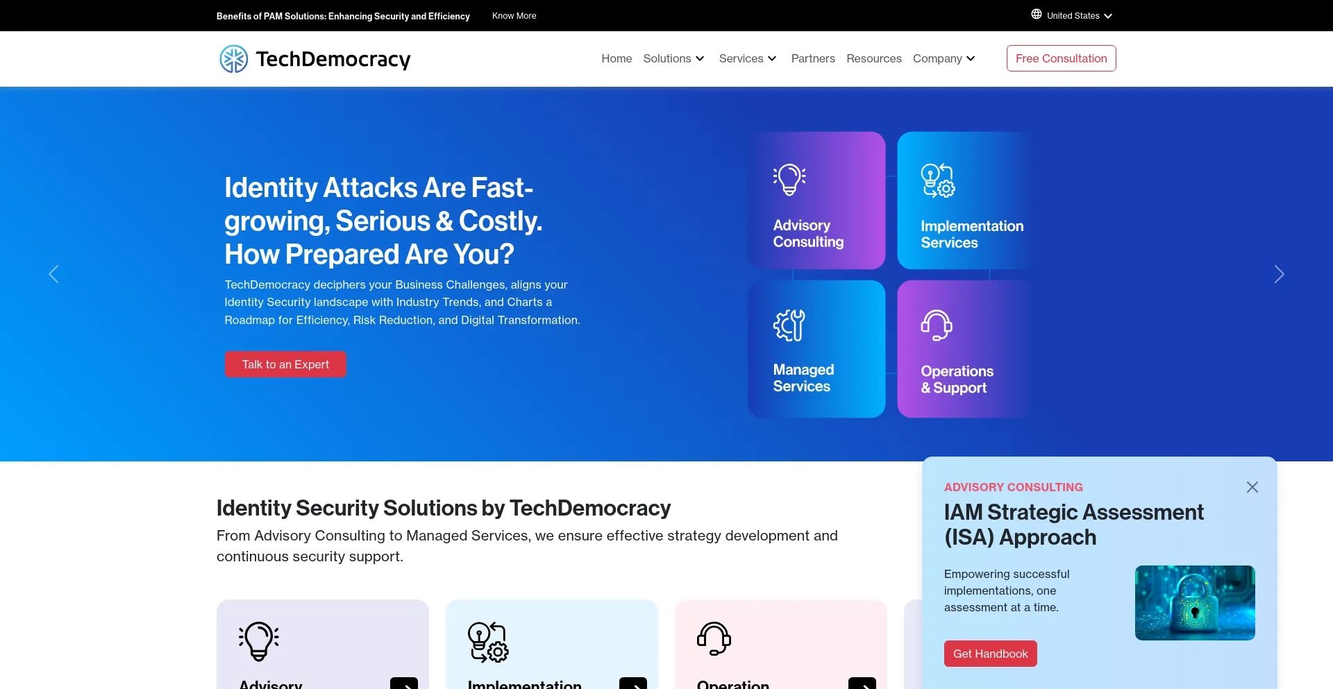 Screenshot of techdemocracy.com homepage