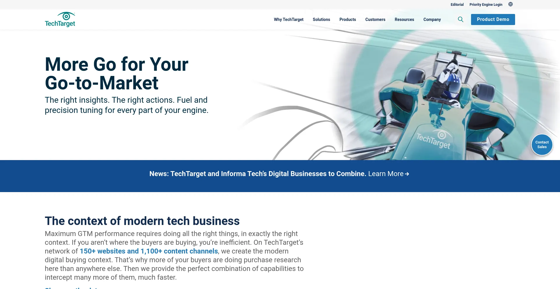 Screenshot of techtarget.com homepage