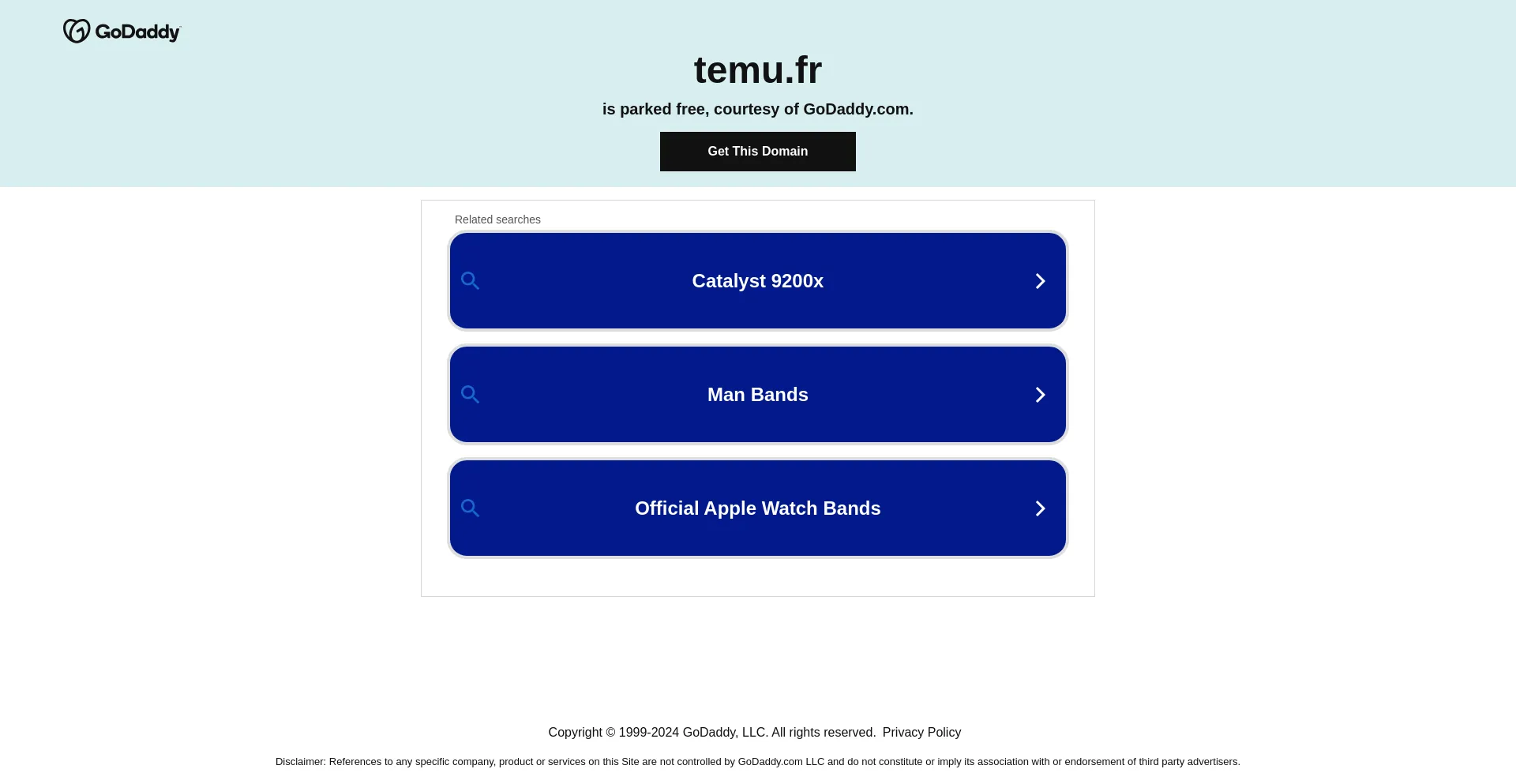 Screenshot of temu.fr homepage