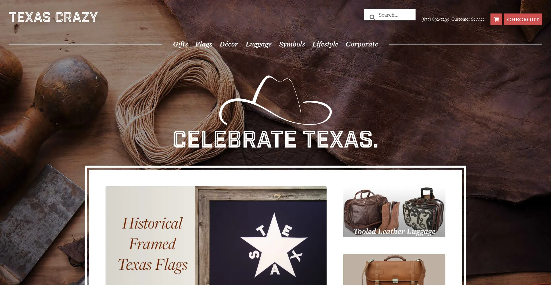 Screenshot of texascrazy.com homepage