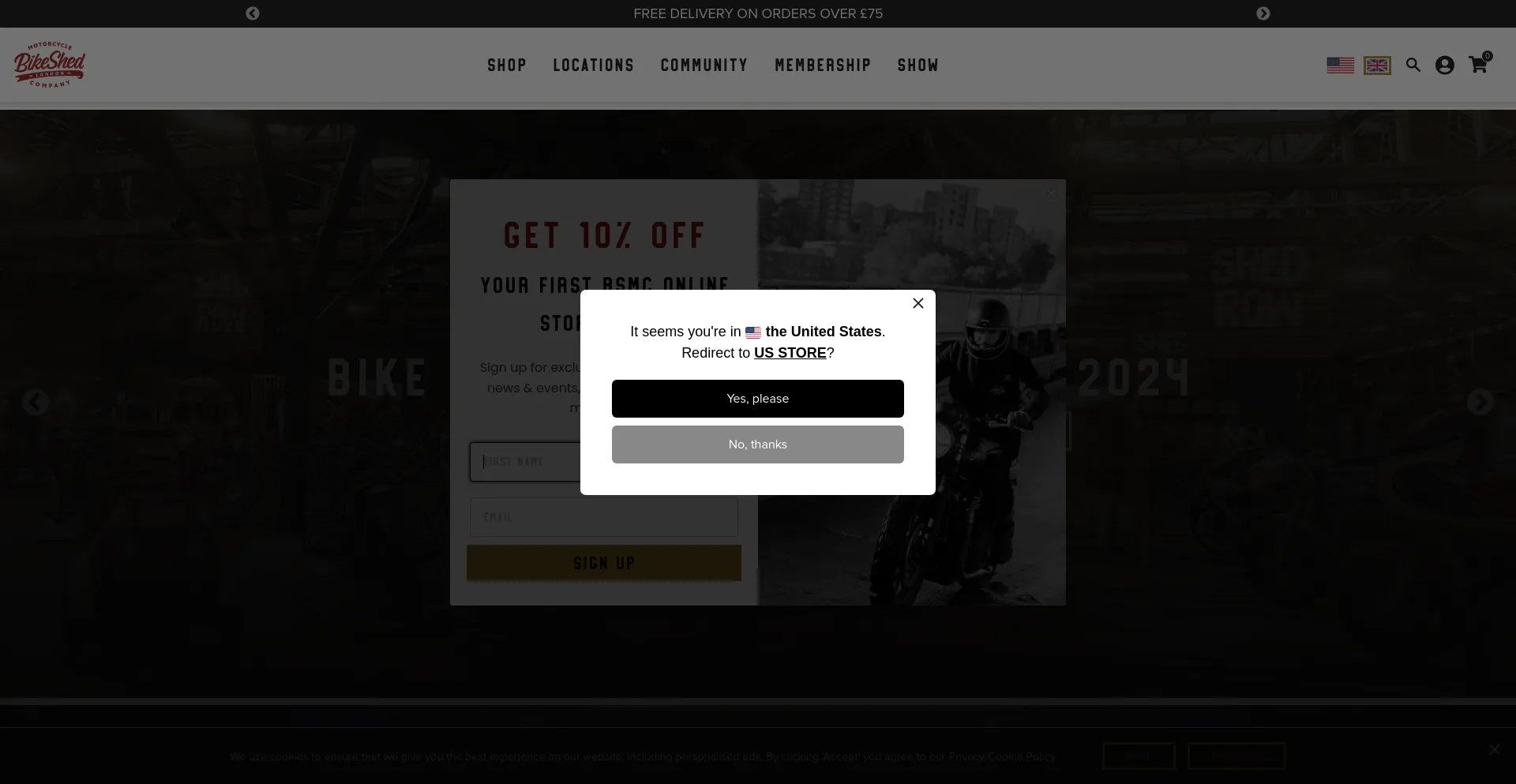 Screenshot of thebikeshed.cc homepage