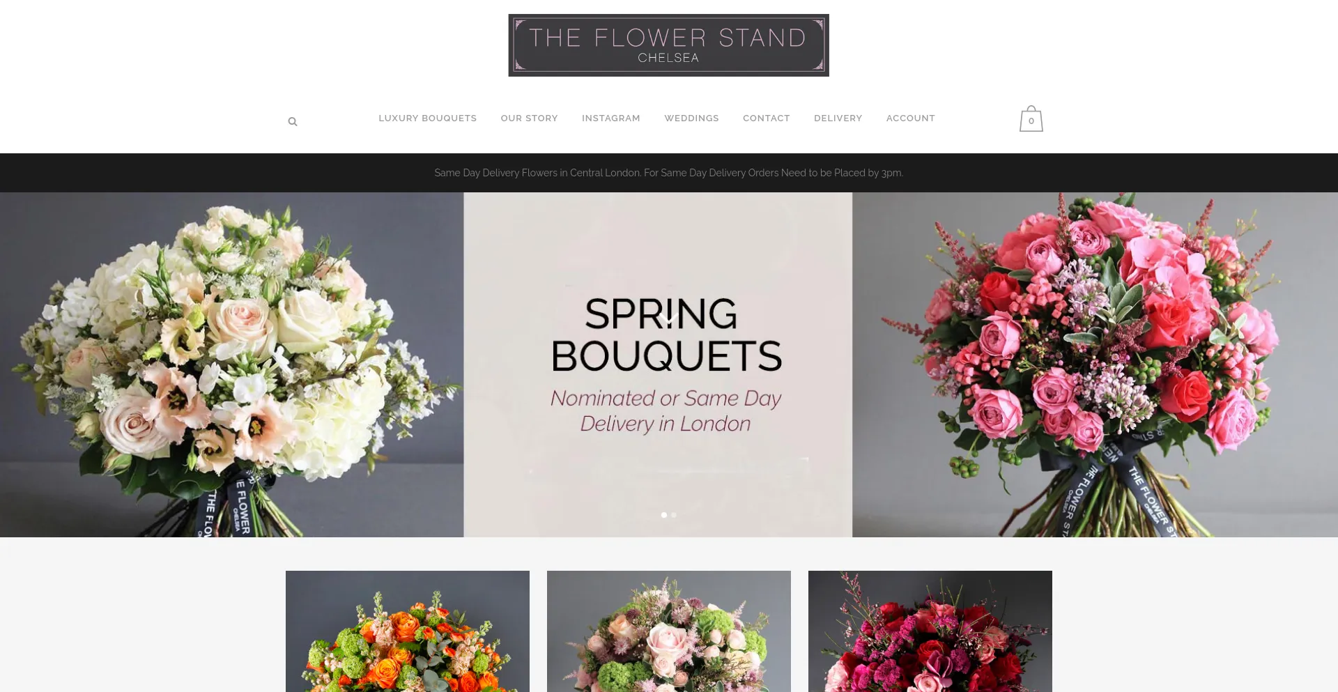 Screenshot of theflowerstandchelsea.com homepage