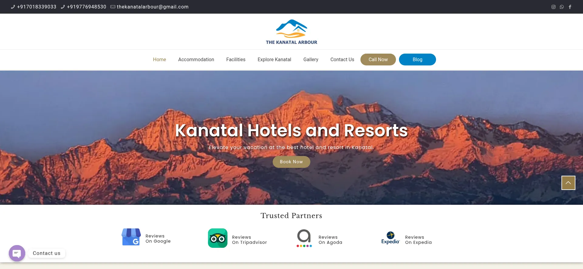 Screenshot of thekanatalarbour.com homepage