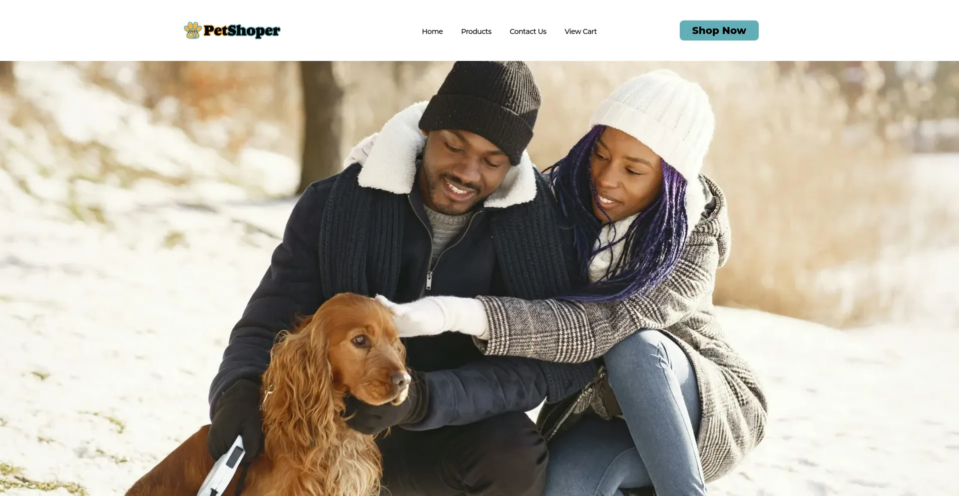 Screenshot of thepetshoper.com homepage