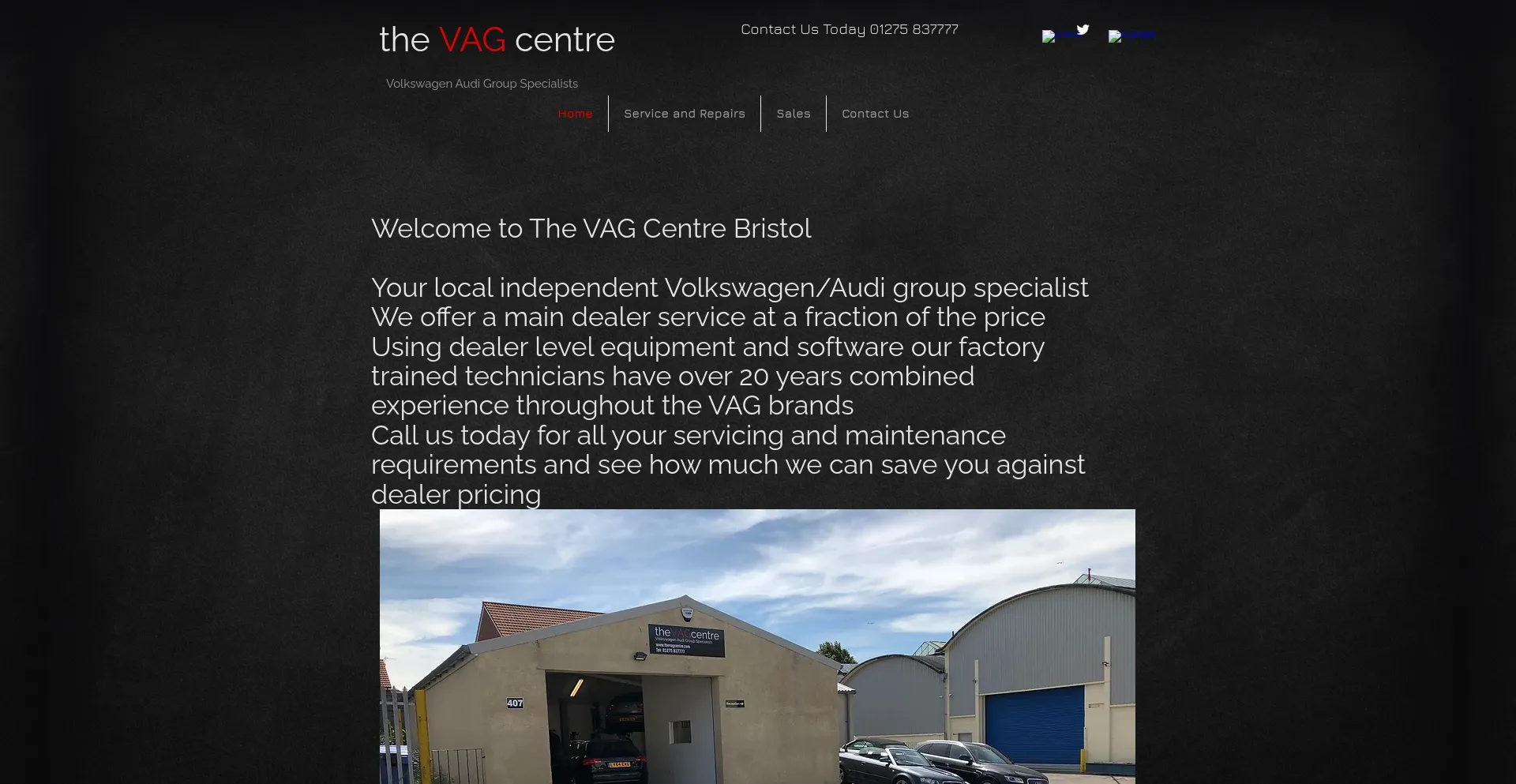 Screenshot of thevagcentre.com homepage