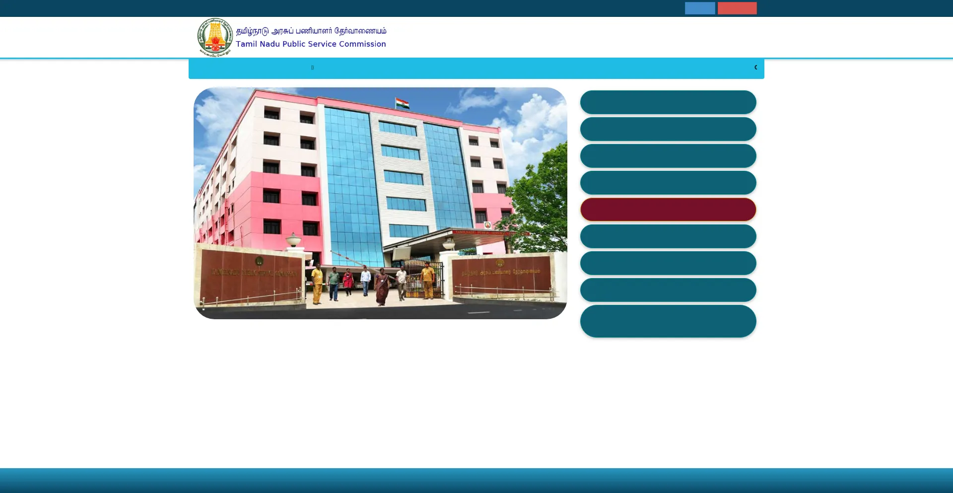 Screenshot of tnpscexams.in homepage