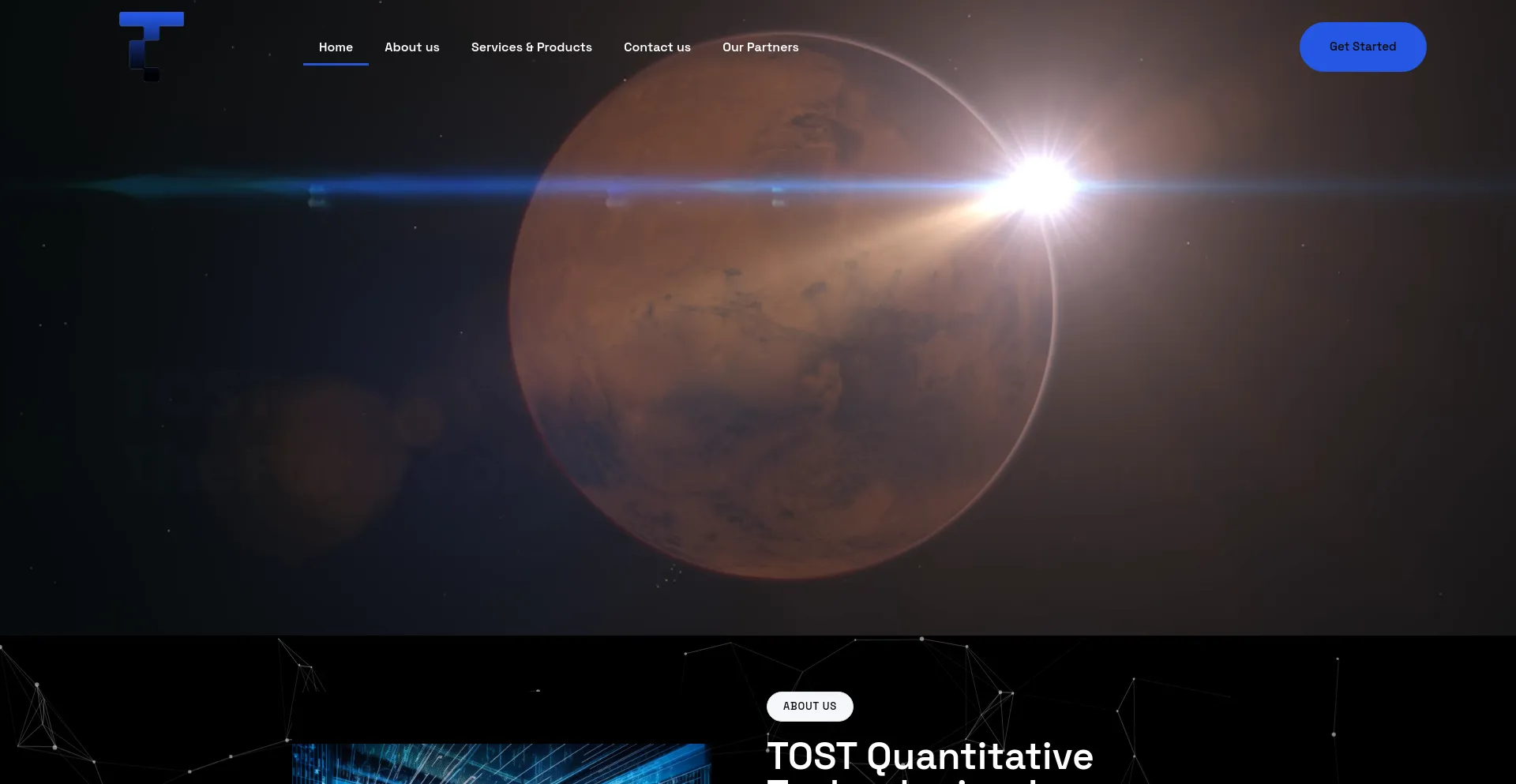 Screenshot of tostq.com homepage