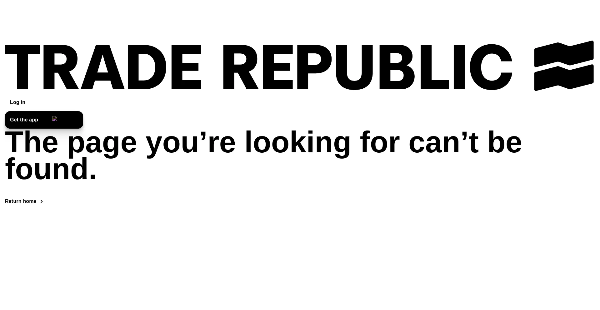 Screenshot of traderepublic.com homepage