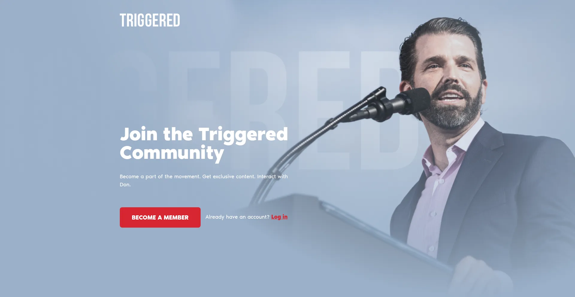 Screenshot of triggered.locals.com homepage