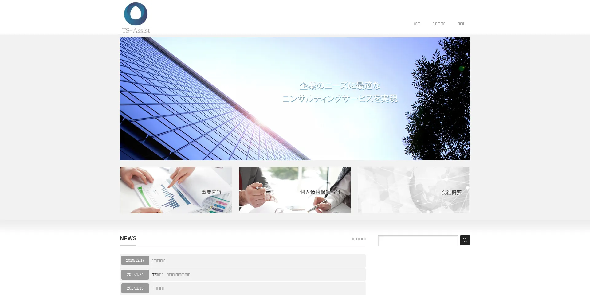 Screenshot of ts-assist.biz homepage
