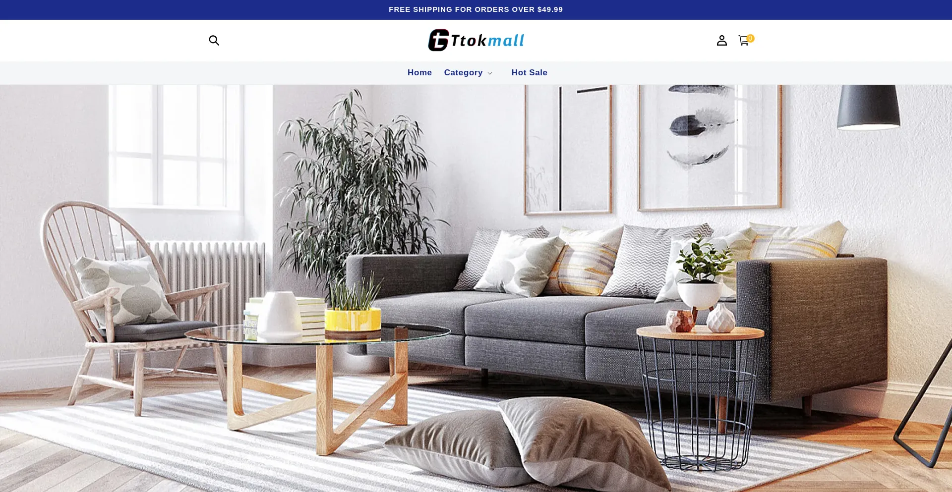 Screenshot of ttokmall.com homepage