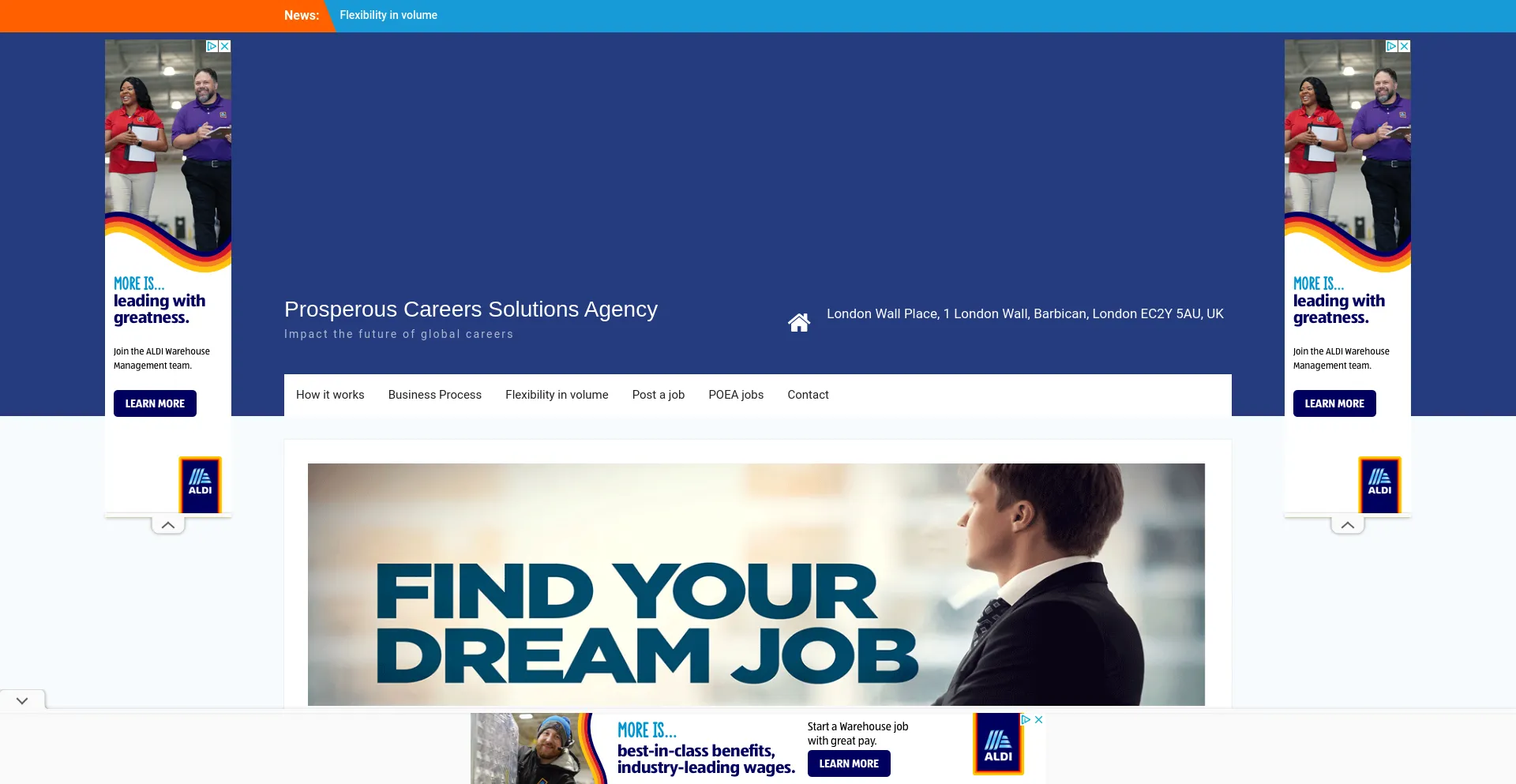 Screenshot of uk-career.com homepage