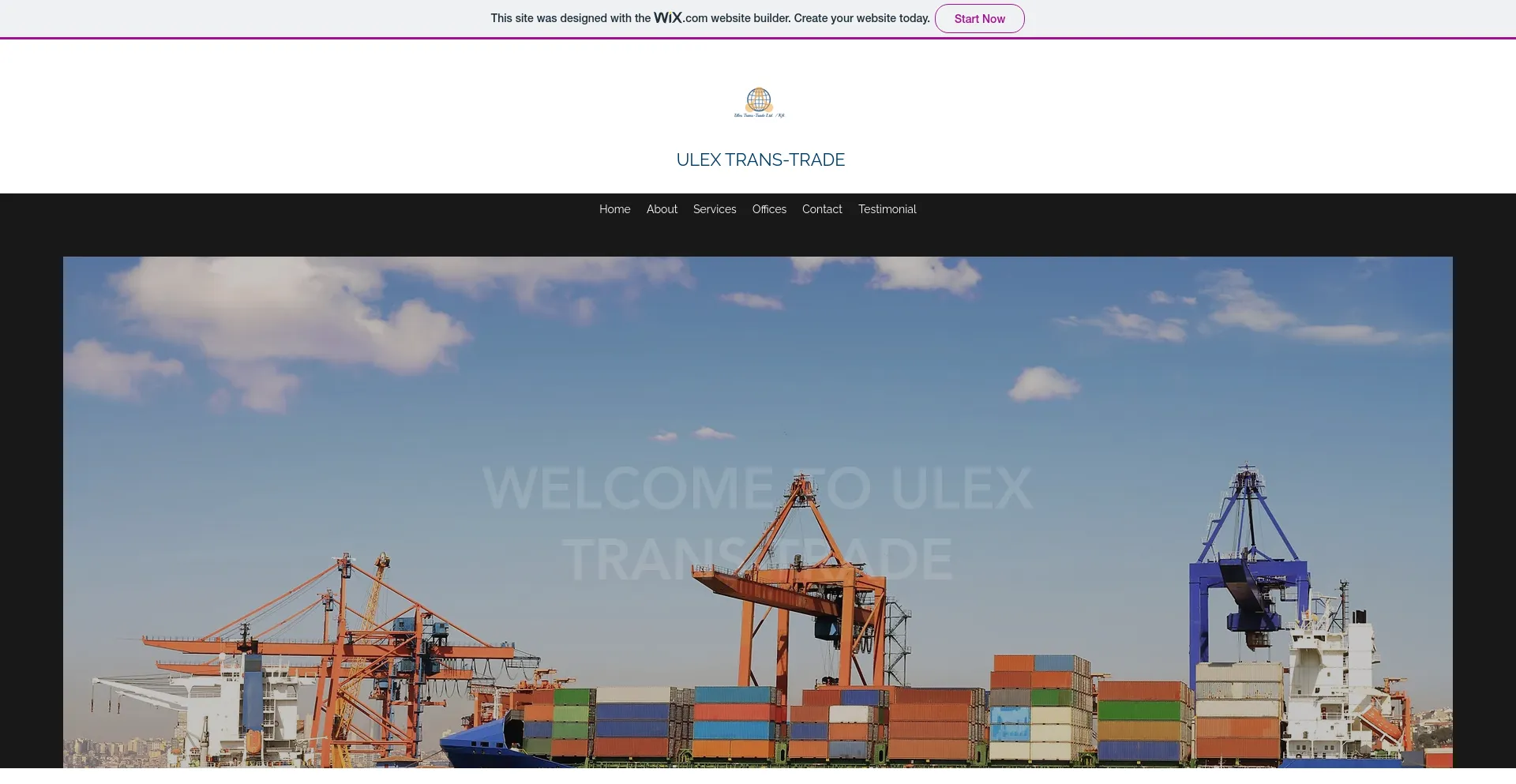 Screenshot of ulextrans.com homepage