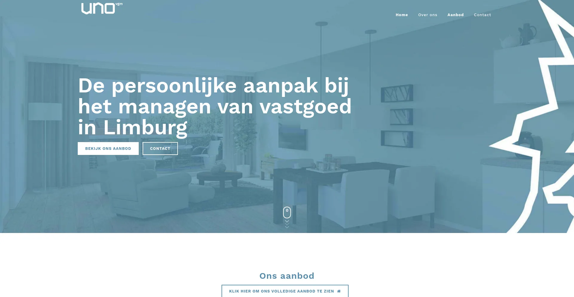 Screenshot of unovgm.nl homepage