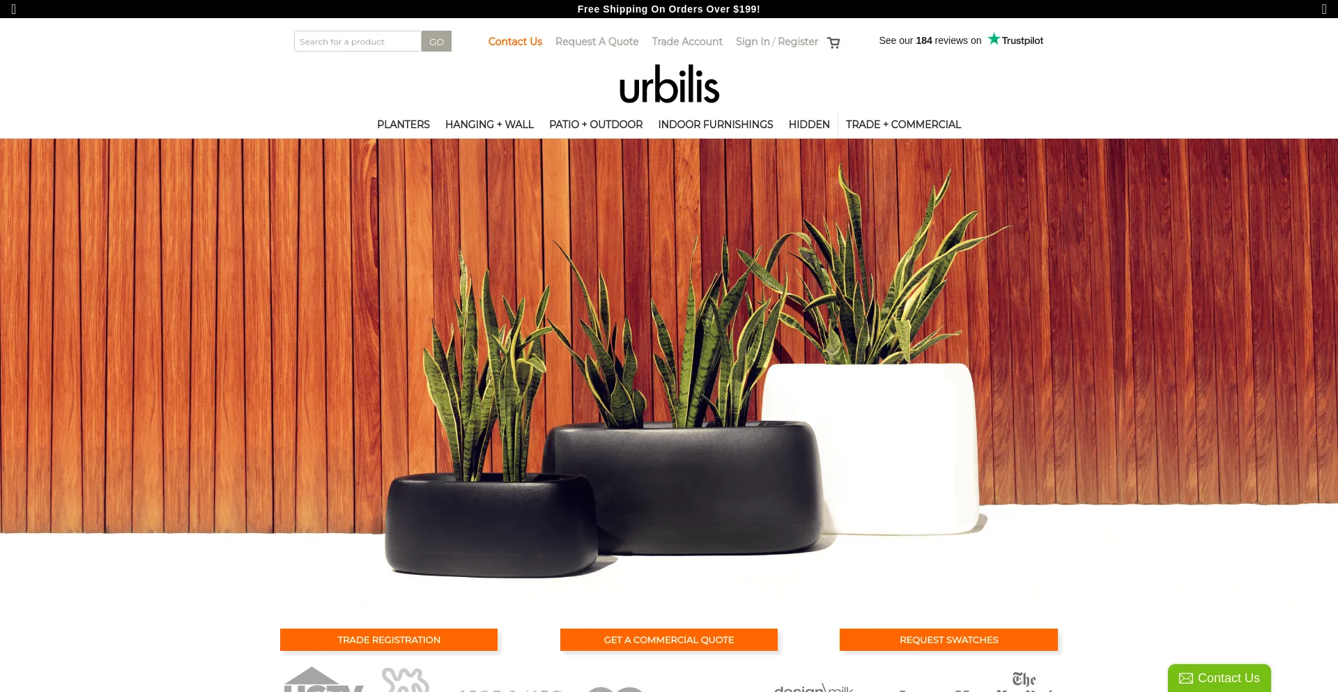 Screenshot of urbilis.com homepage