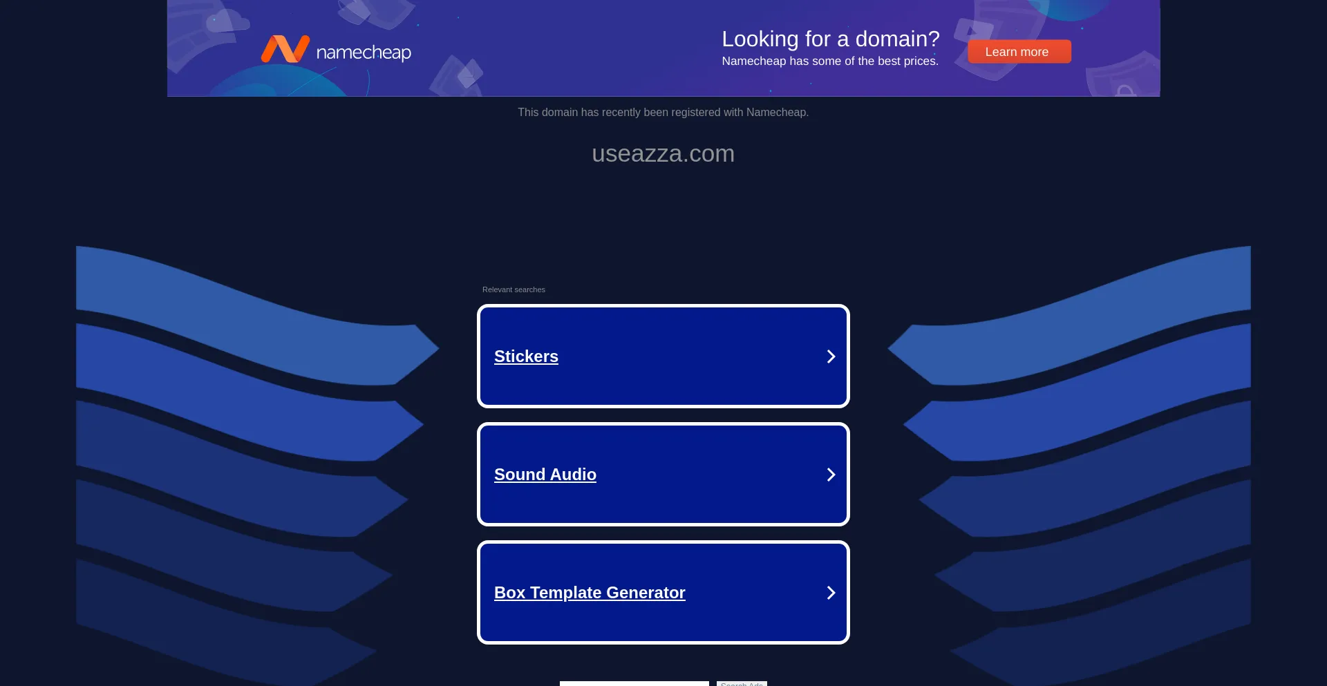 Screenshot of useazza.com homepage