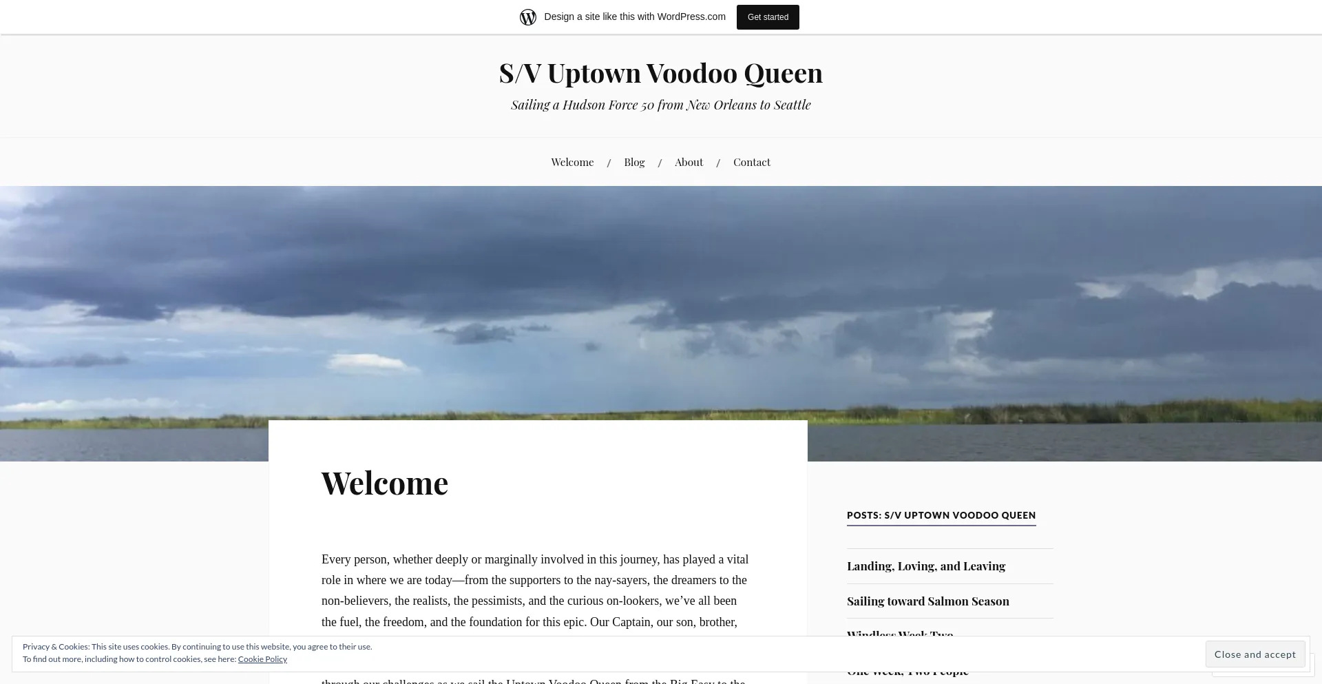 Screenshot of uvq.home.blog homepage