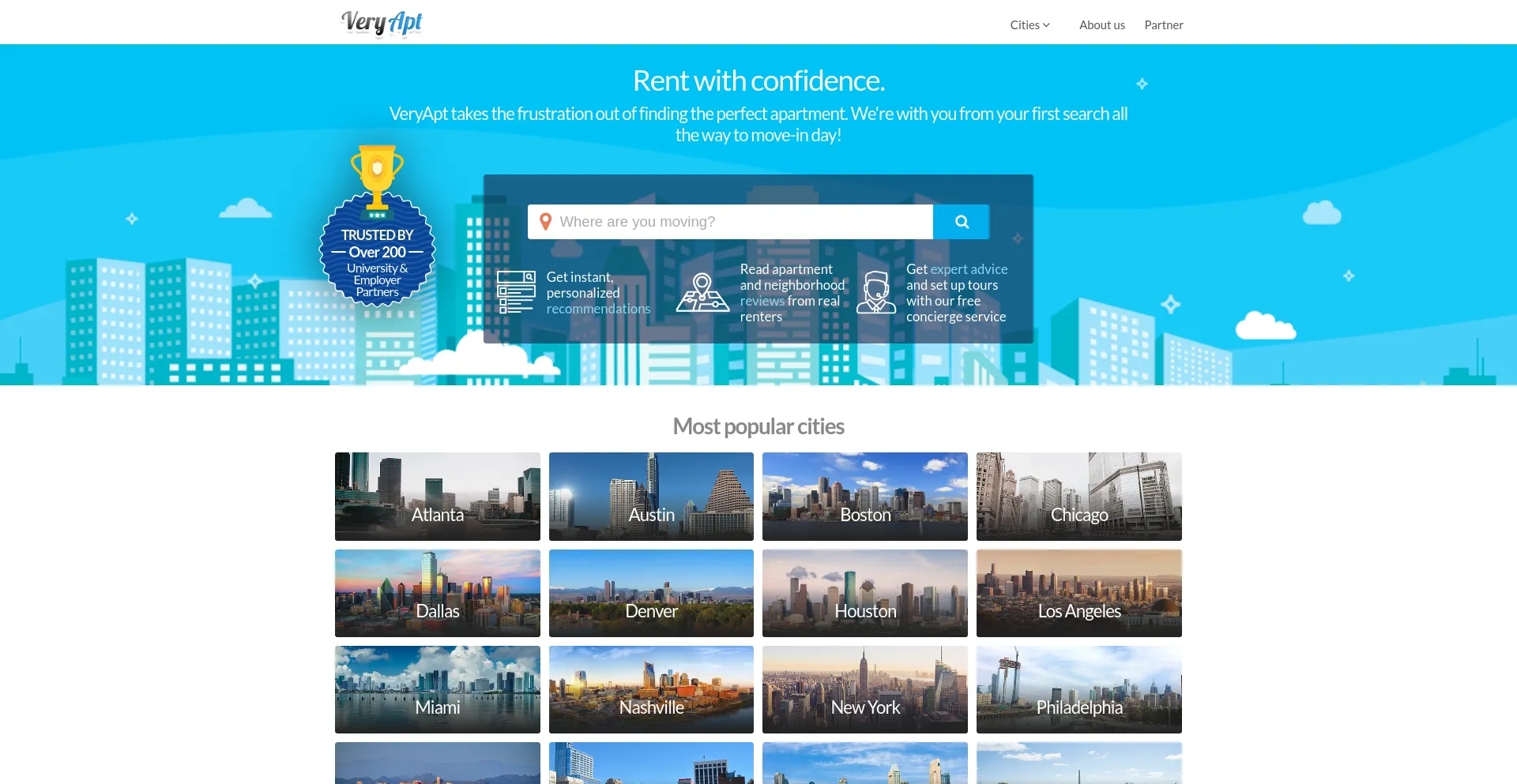 Screenshot of veryapt.com homepage