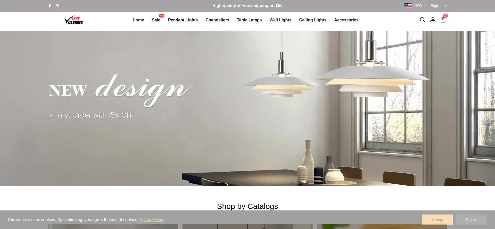 Screenshot of verydesigns.com homepage