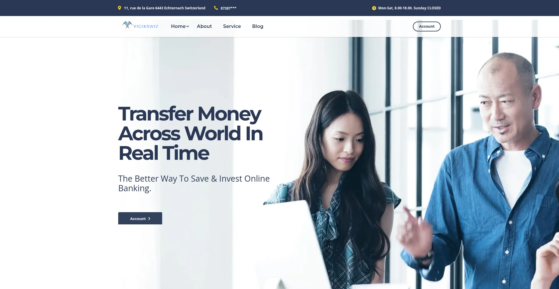 Screenshot of vigixswiz.com homepage