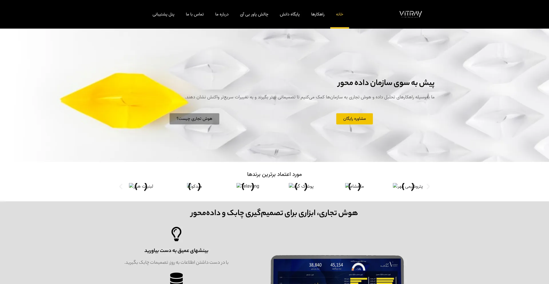 Screenshot of vitrayco.com homepage