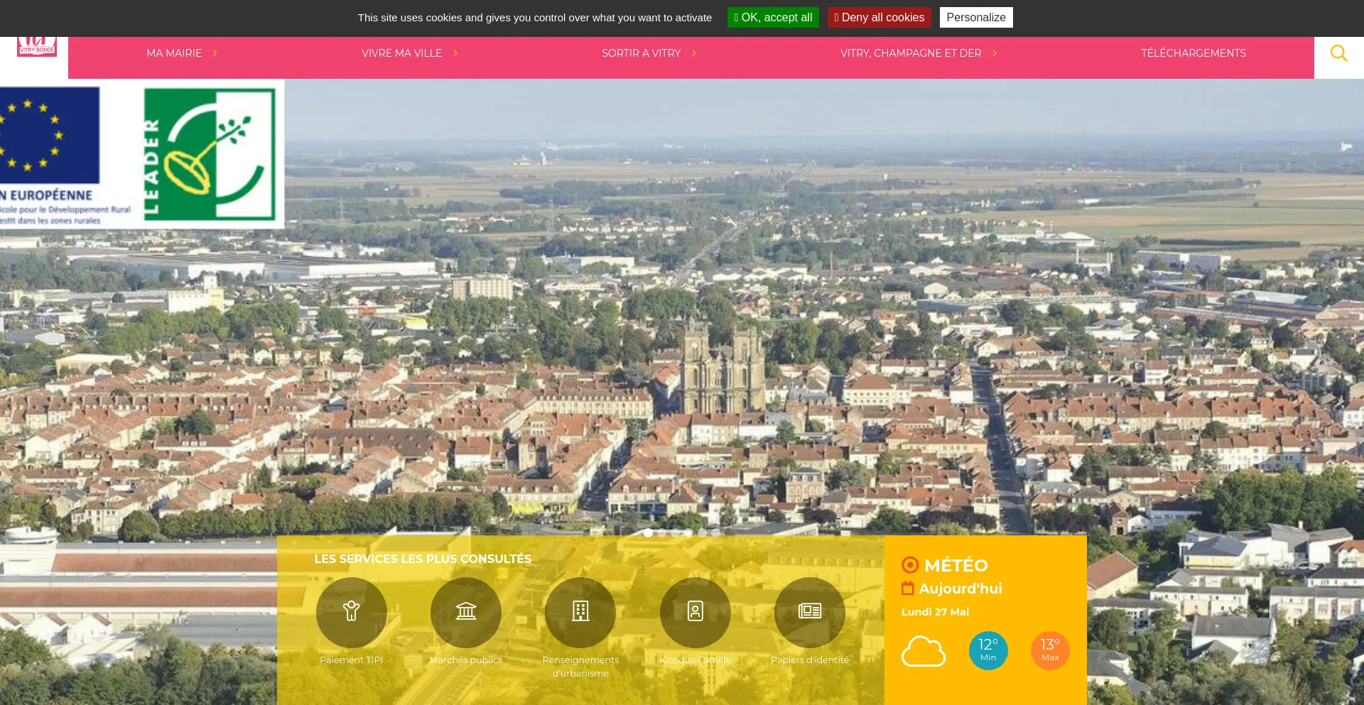 Screenshot of vitry-le-francois.net homepage