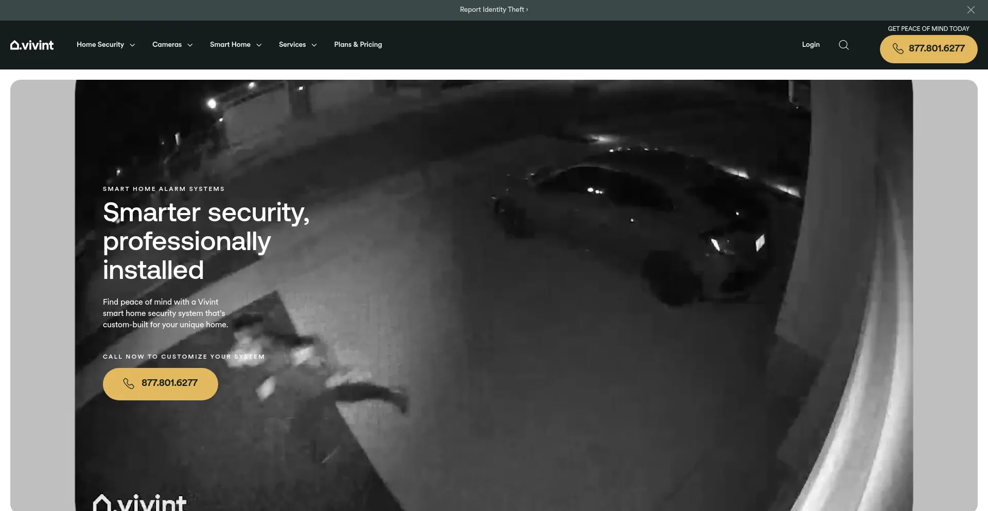 Screenshot of vivintsky.com homepage