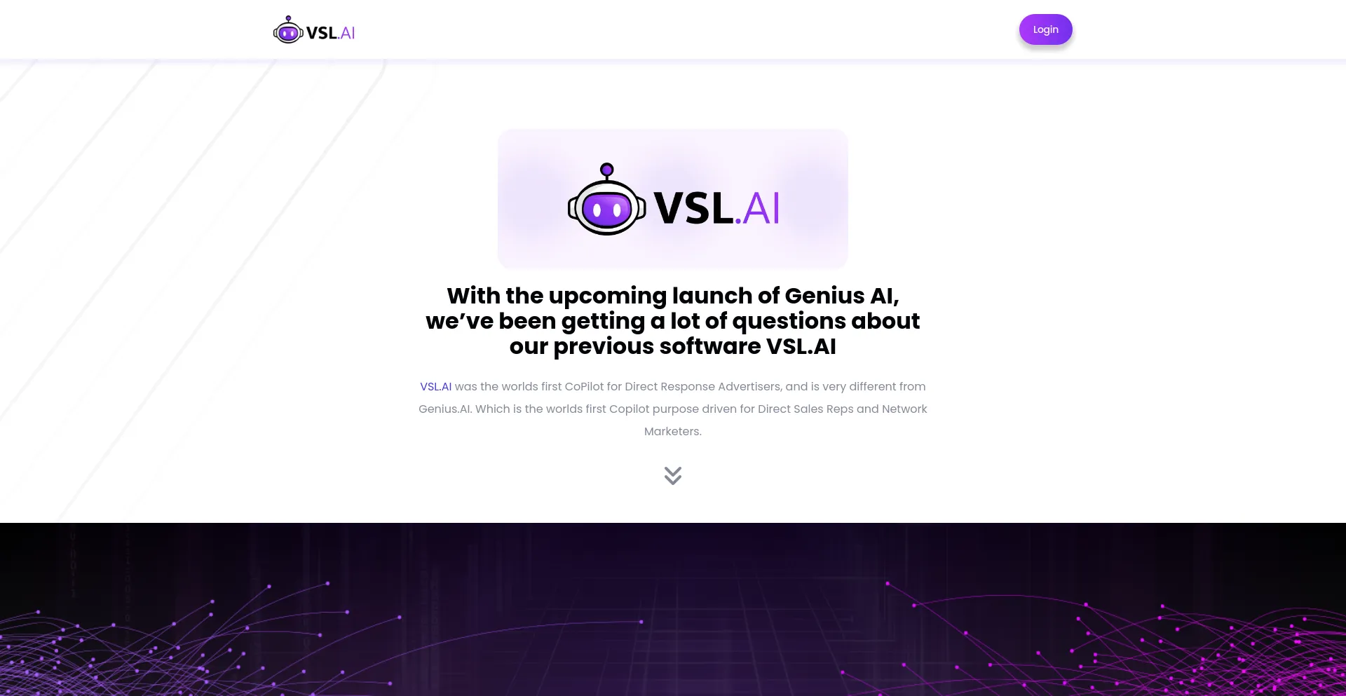 Screenshot of vsl.ai homepage