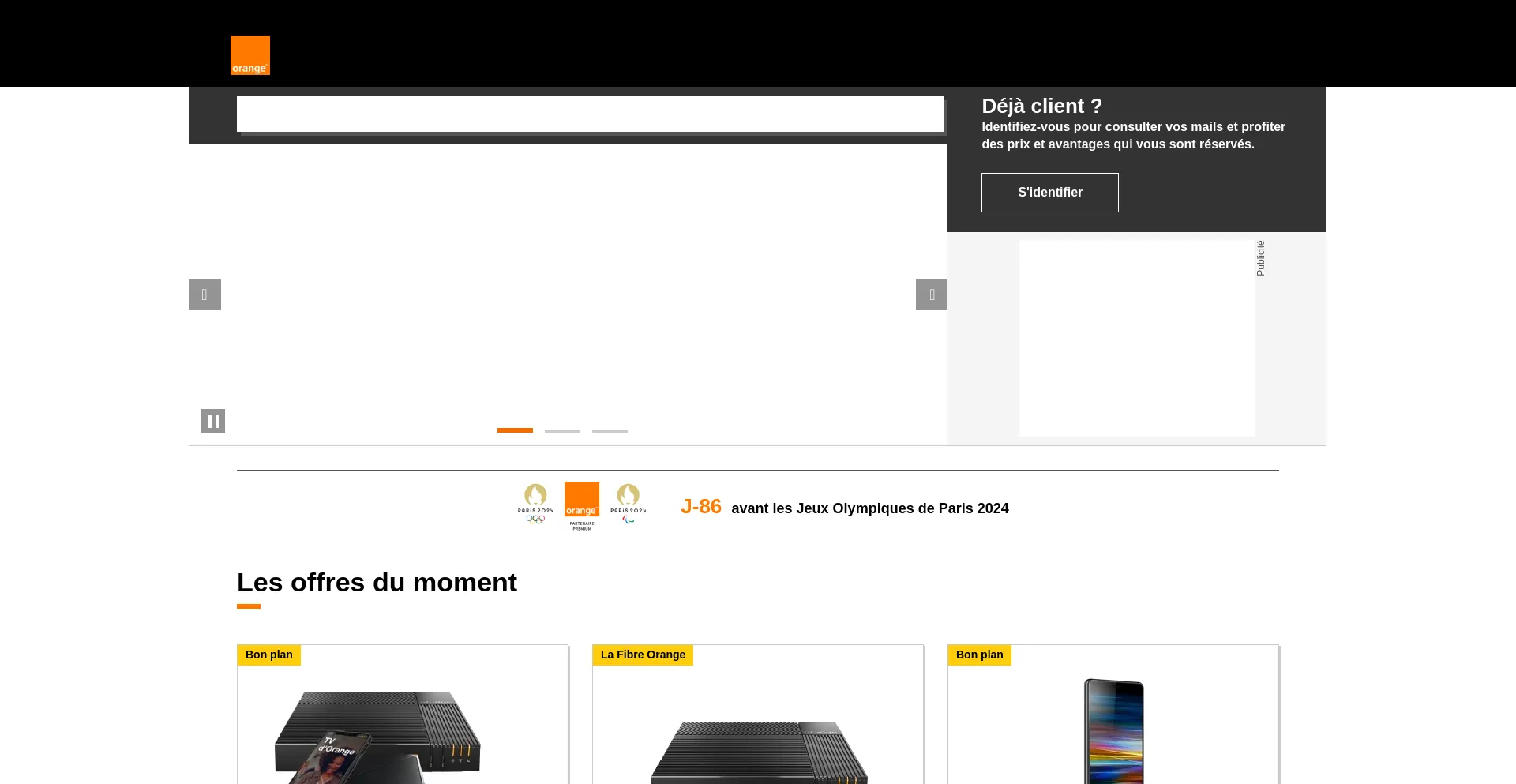 Screenshot of wanadoo.fr homepage