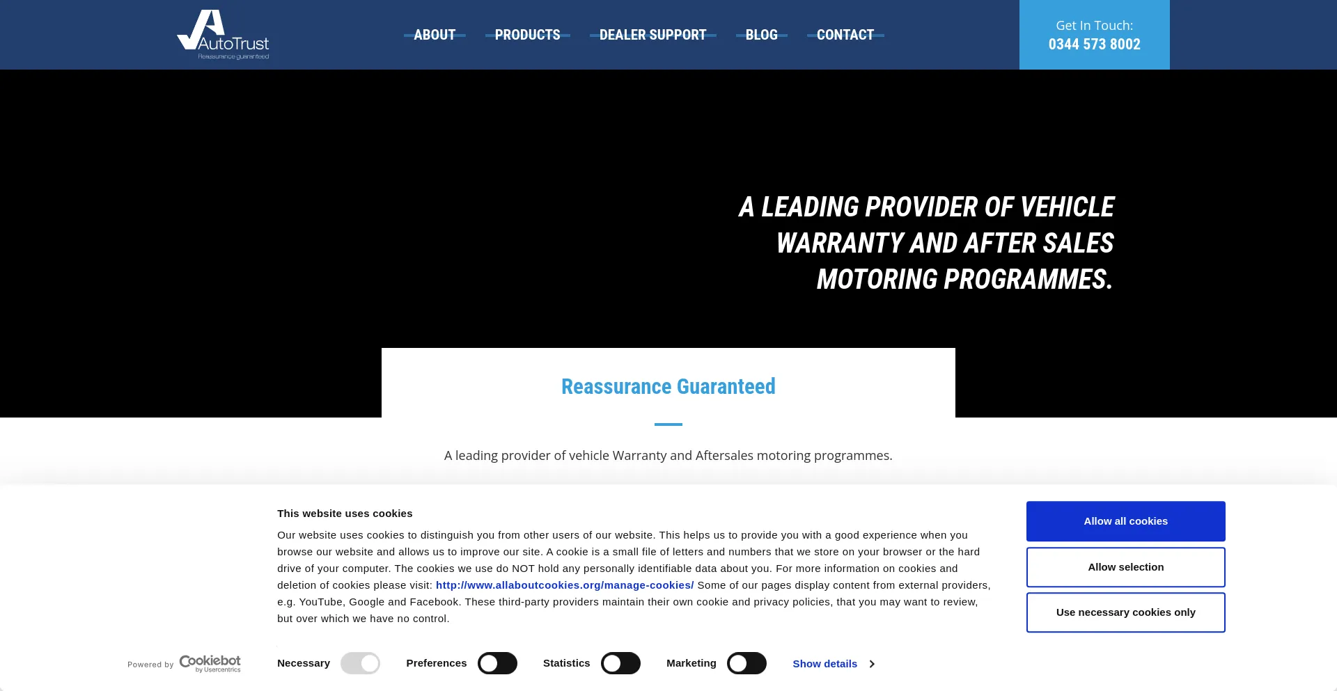 Screenshot of weareautotrust.co.uk homepage