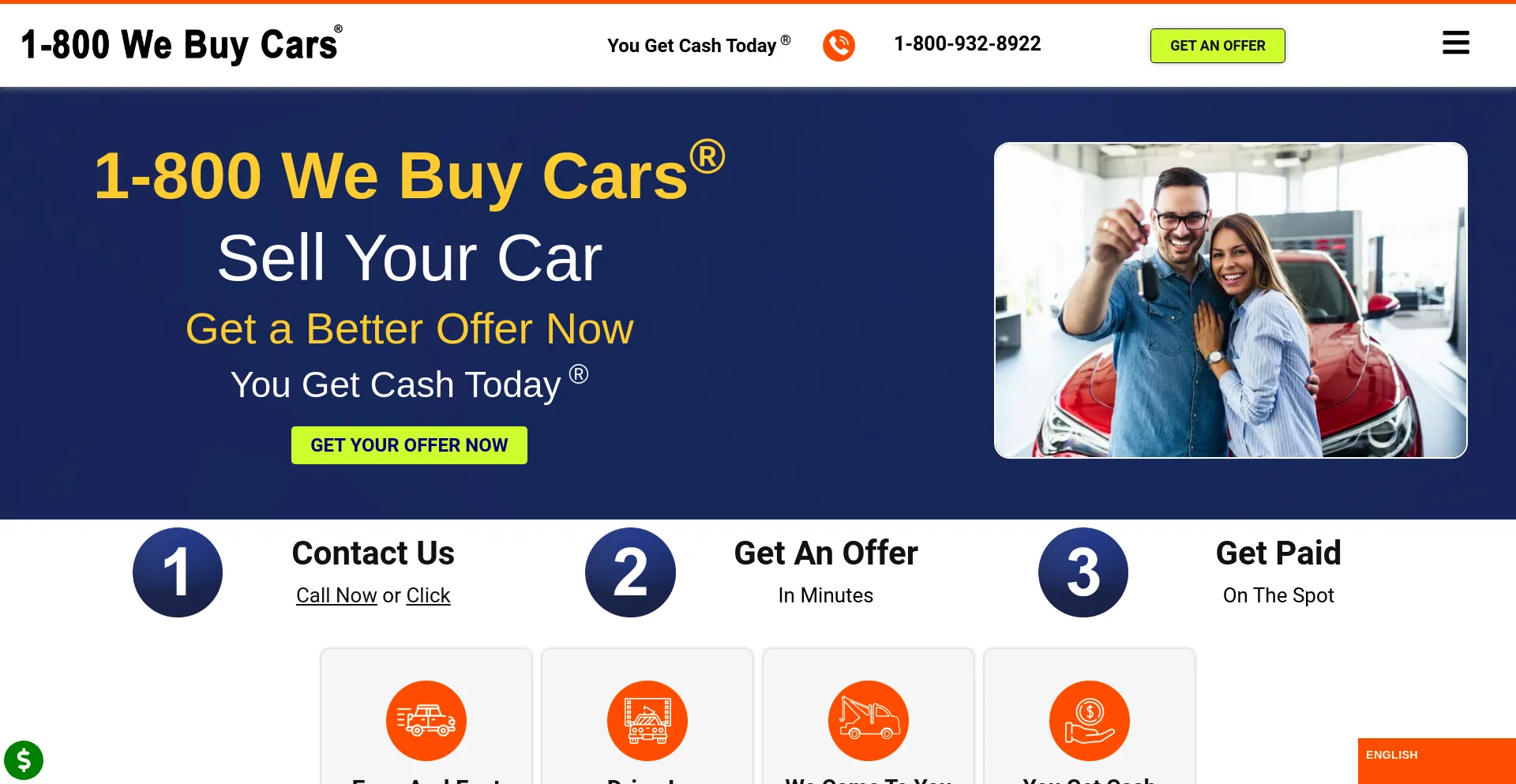 Screenshot of webycars.com homepage