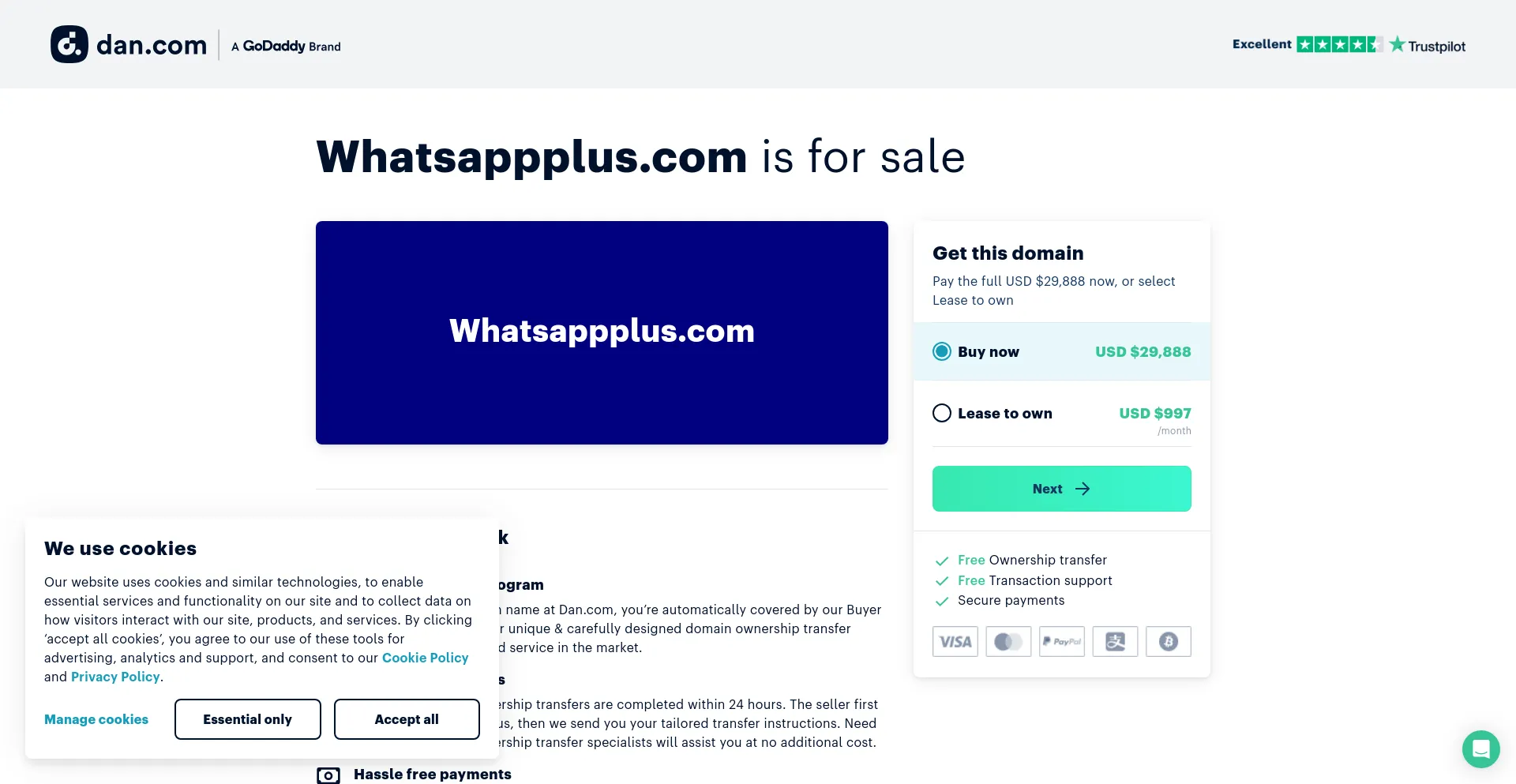 Screenshot of whatsappplus.com homepage