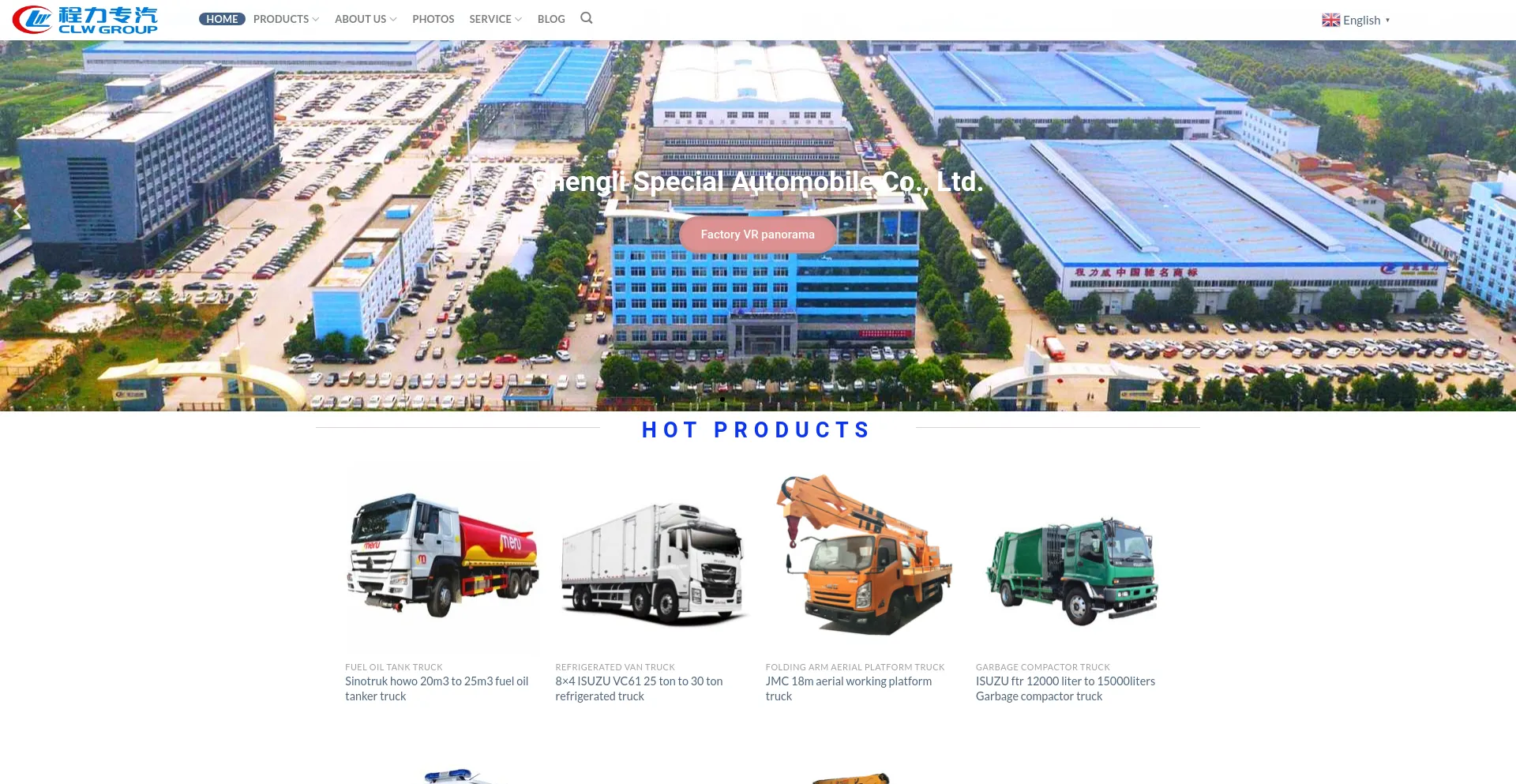 Screenshot of wltrucks.com homepage