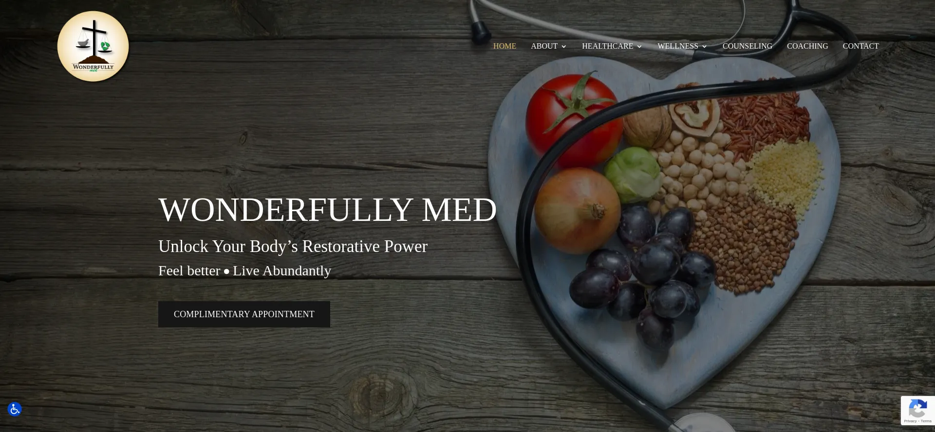 Screenshot of wonderfullymed.com homepage