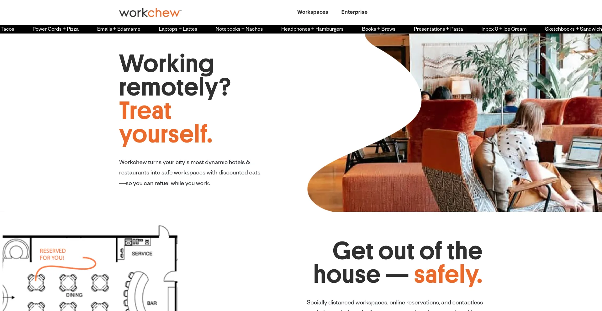 Screenshot of workchew.com homepage