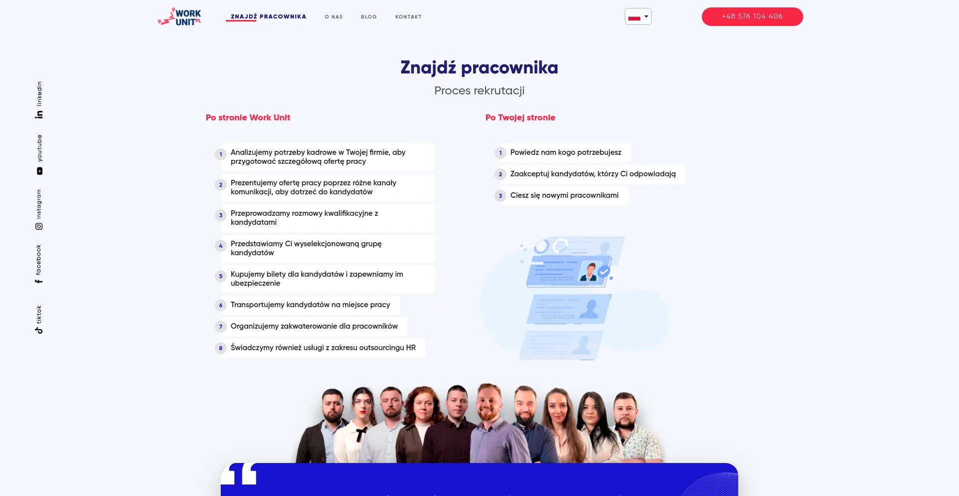 Screenshot of workunit.pl homepage