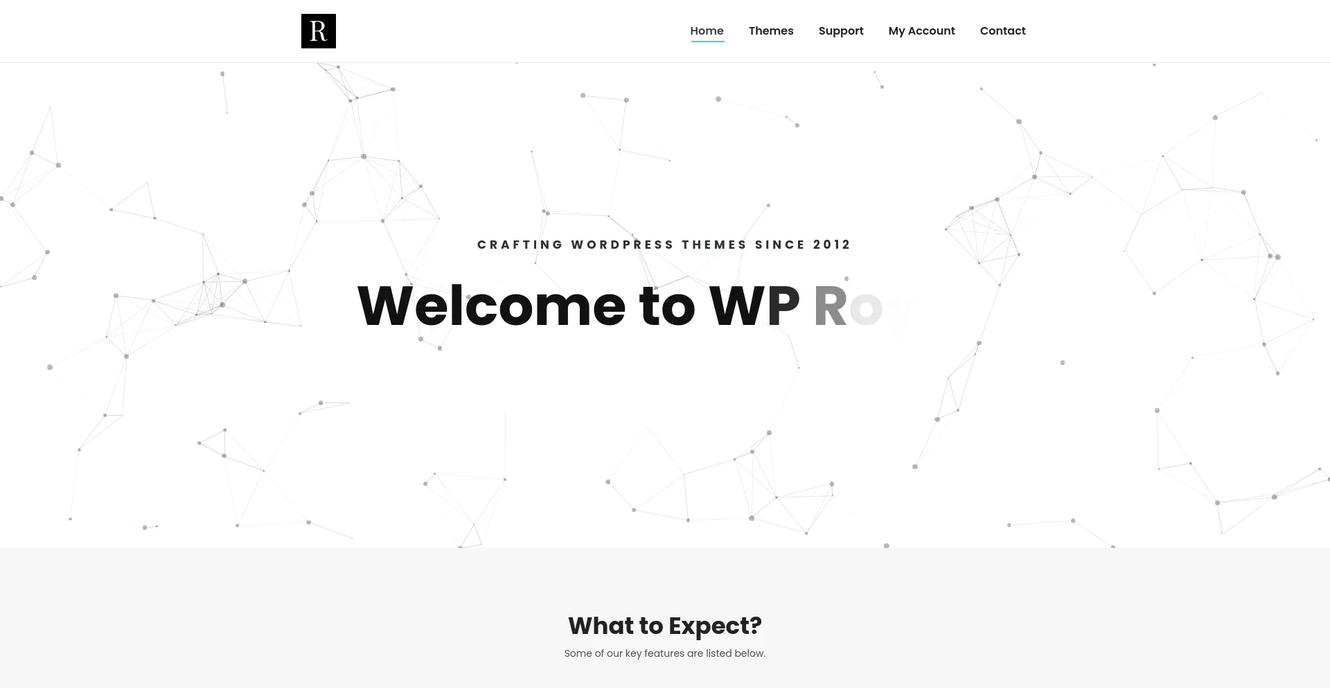 Screenshot of wp-royal.com homepage